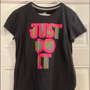 Nike womens t-shirt.  Black, size M.  Short sleeve with Just Do It on front.